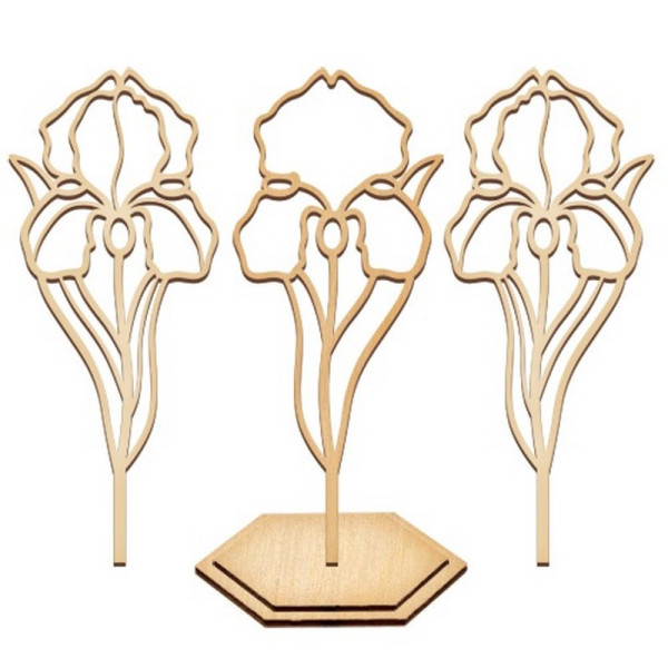 Набір для вітражного живопису за номерами "Ніжний ірис" FDSGK-013 (FDSGK-013)