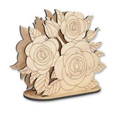 Дерев'яна серветниця для декору "Троянди" FDPO-298 (FDPO-298)