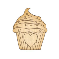 Заготовка брошки для розфарбовування "Кекс з любов'ю" FDZB-052 (FDZB-052)