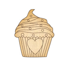 Заготовка брошки для розфарбовування "Кекс з любов'ю" FDZB-052 (FDZB-052)