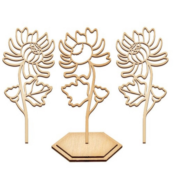 Набір для вітражного живопису за номерами "Пишна хризантема" FDSGK-017 (FDSGK-017)