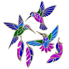 Набір для вітражного живопису за номерами "Колібрі" FDSGK-07 (FDSGK-07)