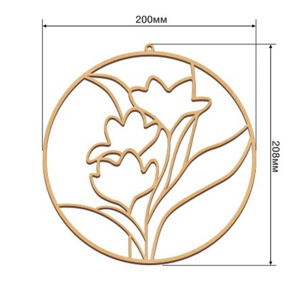 Набір для вітражного живопису за номерами "Весняні Квіти" FDSGK-06 (FDSGK-06)