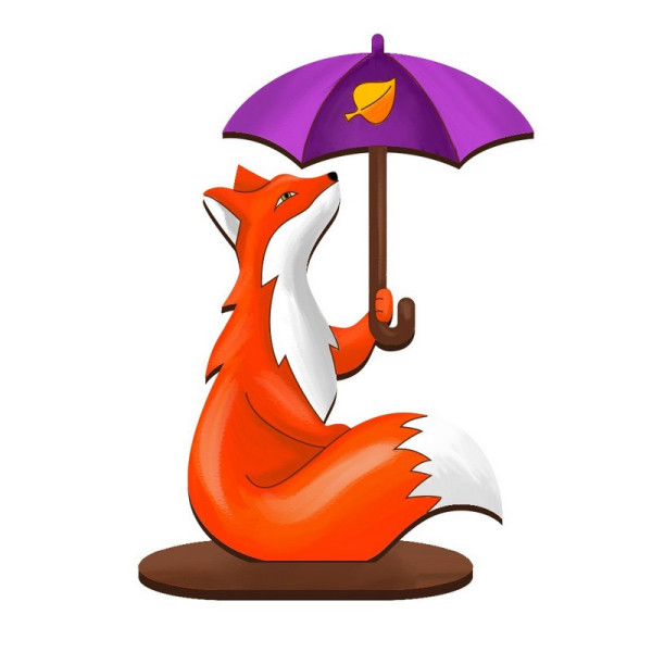 Фігурка для розфарбовування та декорування "Лисиця під парасолькою" FDZ-540 (FDZ-540)