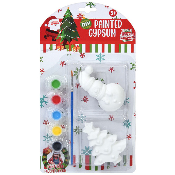 Дитячий набір для розпису гіпсових фігурок "Різдвяний декор" 1208-1 (1208-1)