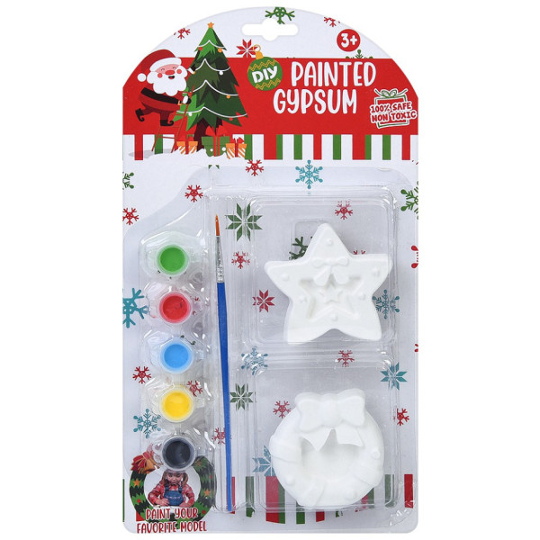 Дитячий набір для розпису гіпсових фігурок "Різдвяний декор" 1208-3 (1208-3)
