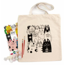 Набір для творчості екосумка-розмальовка "Котик" N0003601, 38х42 см (N0003601)