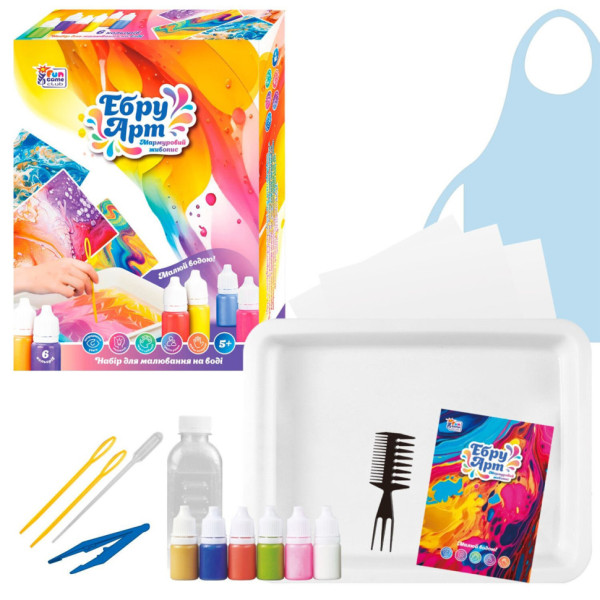 Дитячий набір для творчості в техниці Ебру 62742, 6 пігментів (62742)