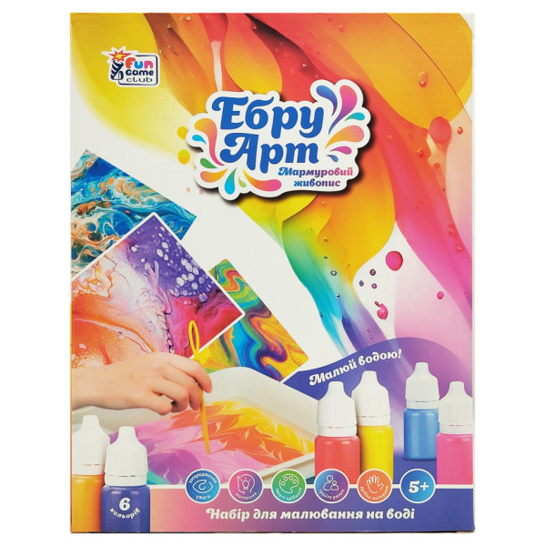 Дитячий набір для творчості в техниці Ебру 62742, 6 пігментів (62742)