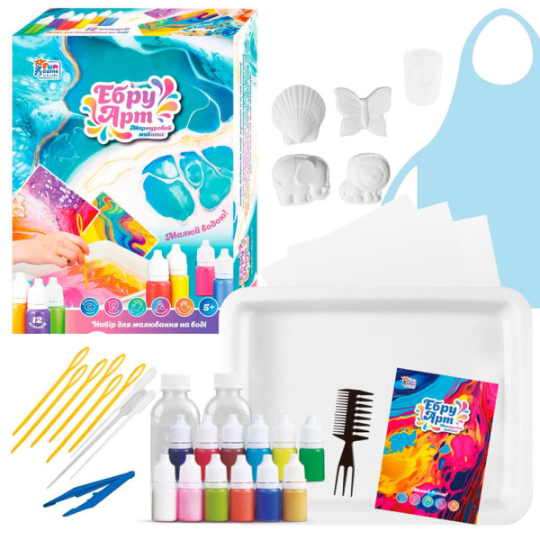 Дитячий набір для творчості в техниці Ебру 94133, 4 гіпсових фігурки (94133)