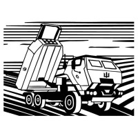 Картина-трафарет для раскрашивания песком А4 "М142 HIMARS" Т-а4190(Т-а4190)