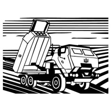 Картина-трафарет для розфарбовування піском А4 "М142 HIMARS" Т-а4190 (Т-а4190)