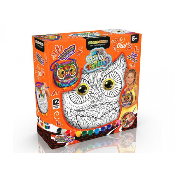 Дитяча сумка-розмальовка "My Color Pet-Bag" CPB-01-01U-2U-3U, 3 види  Помаранчевий (CPB-01-01U)