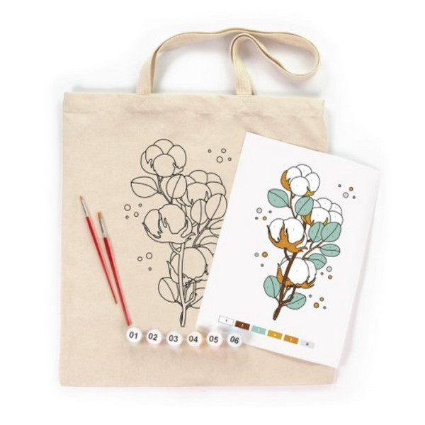Набор для творчества экосумка-раскраска "Хлопок" N0003619, 38х42 см(N0003619)