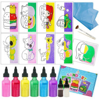 Детский набор для творчества картины из песка 9 в 1 KP-004 на картоне(KP-004)