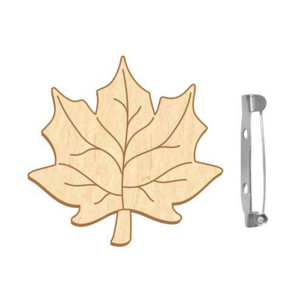 Заготовка броши для раскрашивания "Кленовый лист" FDZB-105(FDZB-105)