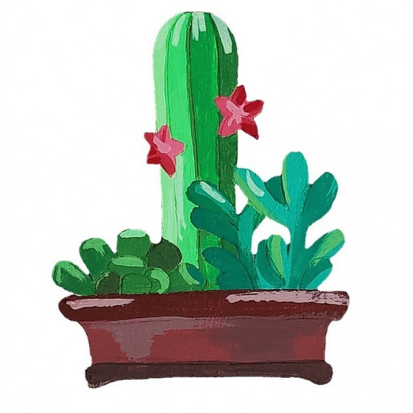 Набор детского творчества Роспись по дереву «Магниты-кактусы» РД-009(РД-009)
