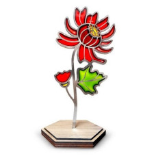 Набір для вітражного живопису за номерами "Пишна хризантема" FDSGK-017 (FDSGK-017)