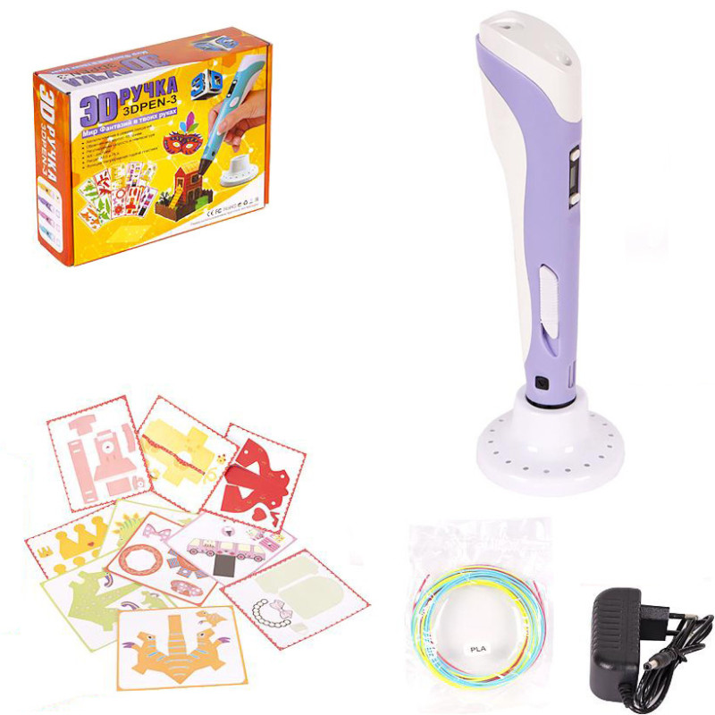 3D Ручка (3DPEN-3) - 3 NEW з трафаретами DX008