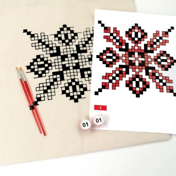 Набір для творчості екосумка-розмальовка "Вишиванка“ N0003651, 38х42 см (N0003651)