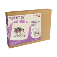 Набір екосумка-розмальовка "Квітковий велосипед" N0003606 бавовна 220 г/м2, 38х42 см (N0003606)