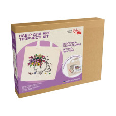 Набір екосумка-розмальовка "Квітковий велосипед" N0003606 бавовна 220 г/м2, 38х42 см (N0003606)