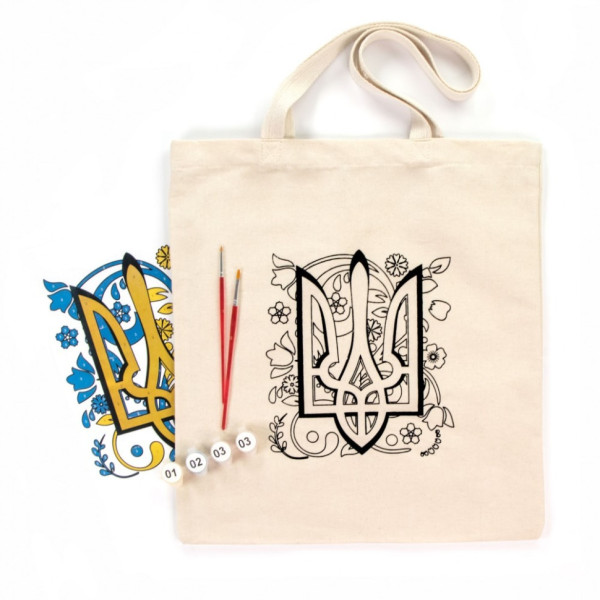 Набор для творчества экосумка-раскраска "Трезубец" N0003604, 38х42 см(N0003604)