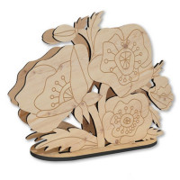 Деревянная салфетница для декорирования "Маки" FDPO-302(FDPO-302)