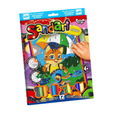 Набор для творчества "SandArt" SA-02-01…10 фреска из песка  Кот с зонтом(SA-02-04)
