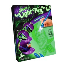 Набір для малювання ультрафіолетом Neon Light Pen NLP-01-01U з трафаретами