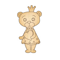 Заготовка брошки для розфарбовування "Ведмедик-1" FDZB-033 (FDZB-033)