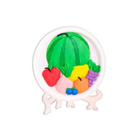 Набір для гіпсової розмальовки "Фрукти" YG0230-9 з підставкою, 11 см (YG0230-9)