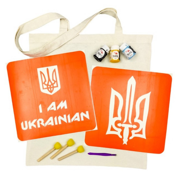 Набор для творчества «Экосумка бязь I Am Ukrainian, Тризуб» bag-b-n064-n059(bag-b-n064-n059)