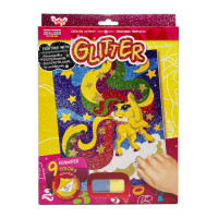 Раскраска глиттерными блестками по номерам "Пони" РГН-02-01 мини 20,5х26 см(РГН-02-01)