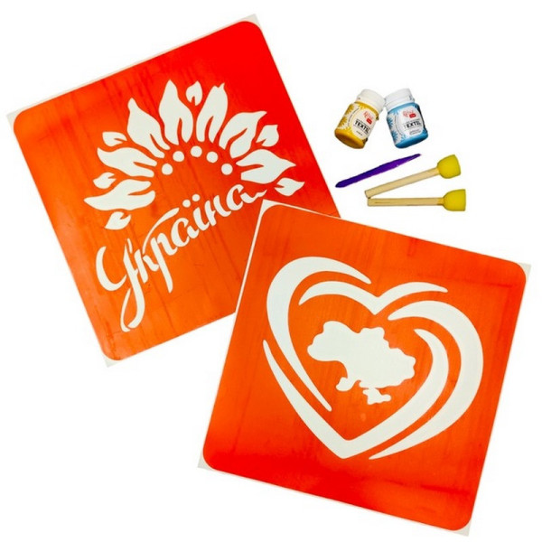 Набір для малювання по тканині "Мапа України, Україна квітуча" paint-n080-n058 (paint-n080-n058)