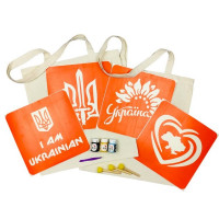 Набір для творчості "Екосумка бязь Мапа України, Україна квітуча" bag-b-n080-n058 (bag-b-n080-n058)