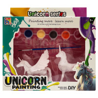 Набір для творчості Гіпсова розмальовка "Unicorn" T59-2(Unicorn2) 2 фігурки, фарби 6 кольорів (T59-2(Unicorn2))