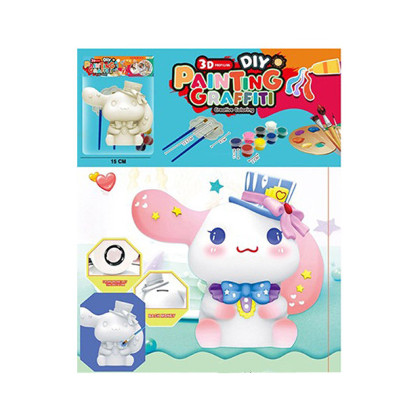 Набiр для творчостi скарбничка-фігурка "Зайчик" MK5427-2 10 см, фарби, пензлики (MK5427-2)