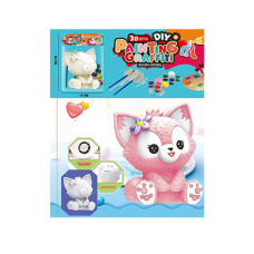 Набiр для творчостi скарбничка-фігурка "Котик" MK5427-1 10 см, фарби, пензлики (MK5427-1)