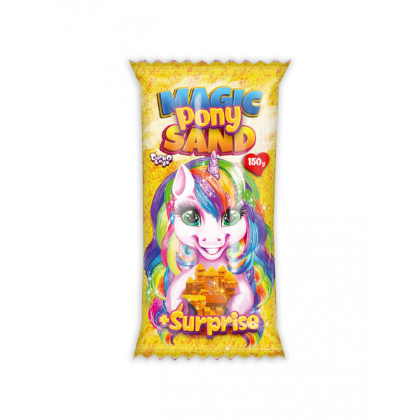 Набір для творчості "Кінетичний пісок "Magic Pony Sand" MPS-01-01, 150 г  Жовтий (MPS-01-04)