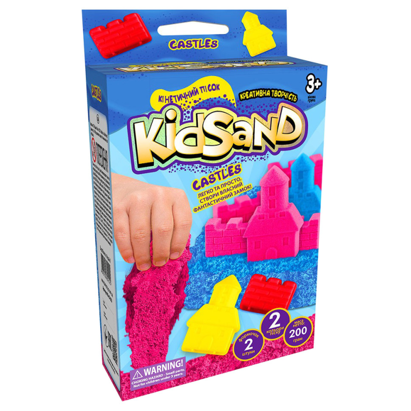 Кінетичний пісок KidSand KS-05-01U, 200 г в наборі