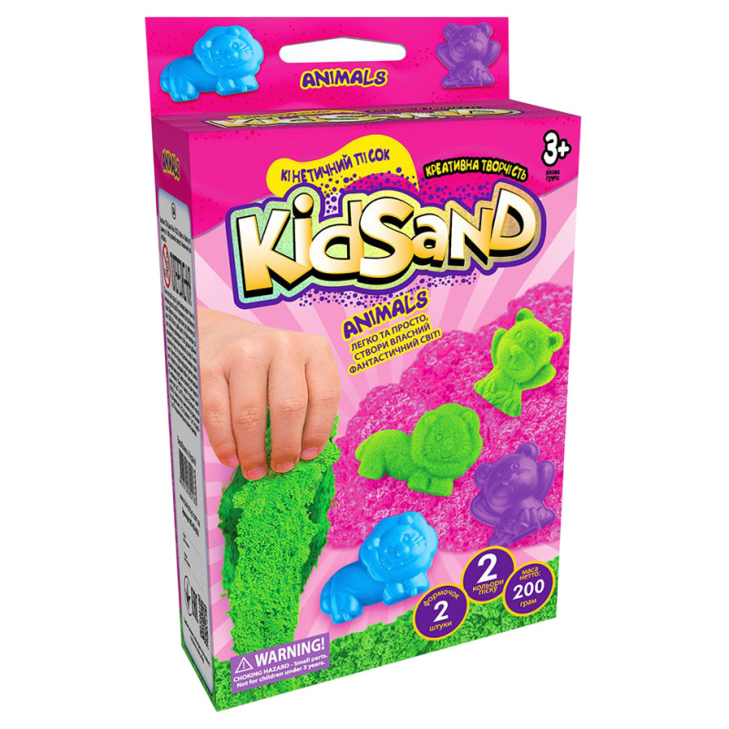 Кинетический песок KidSand KS-05, 200 г в наборе