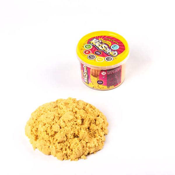 Набір креативної творчості "Кінетичний пісок "KidSand" KS-01-06, 400 гр Жовтий (KS-01-06(Yellow))