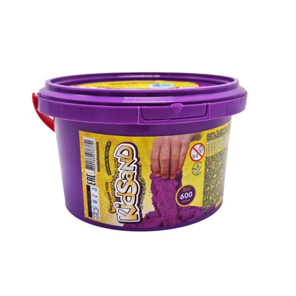 Креативное творчество "Кинетический песок "KidSand" KS-01-05, 600 гр Фиолетовый(KS-01-05(Violet))