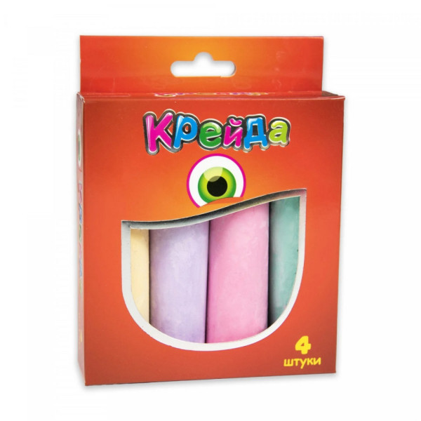 Дитячий набір Крейда Велика кругла Strateg 50101 різнокольорова 4 шт (50101)