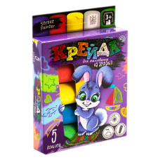 Мел для рисования на асфальте" большой 5 шт Укр. MEL-01-03U(MEL-01-03U)