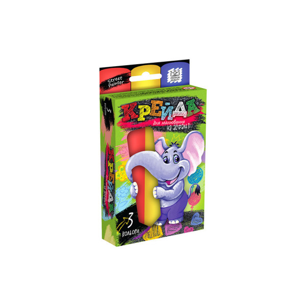 Дитяча крейда для малювання на асфальті велика MEL-01-01U, 3 шт (MEL-01-01U)