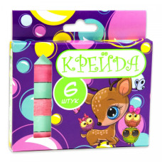 Мелки "Квадрат школьный" 50113, 6 штук, разноцветные(50113)