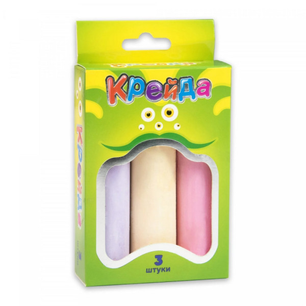 Детский набор Мел Большой круглый Strateg 50100 разноцветный 3 шт(50100)