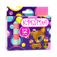 Крейда "Квадрат шкільний" 50114, 12 штук, різнокольорова (50114)